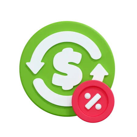 Interest Rate  3D Icon