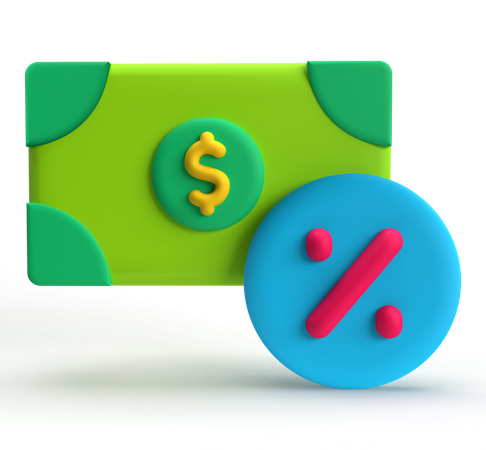 Interest Rate  3D Icon