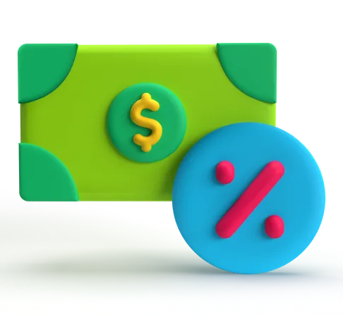 Interest Rate  3D Icon