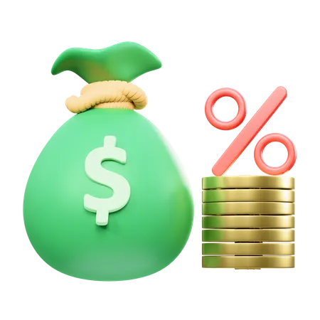 Interest Rate  3D Icon