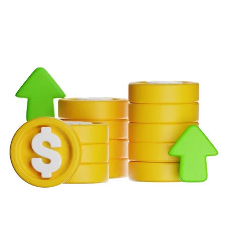 이자율 그래프  3D Icon