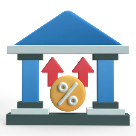 Interest Rate Increase  3D Icon