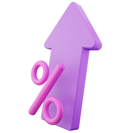 Interest Rate Increase  3D Icon