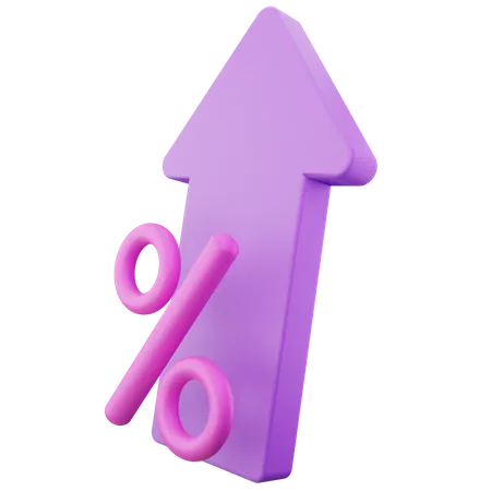 Interest Rate Increase  3D Icon