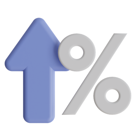 Interest Rate Increase  3D Icon