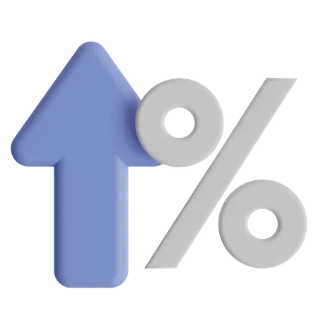Percent Rate Business 3D Icon