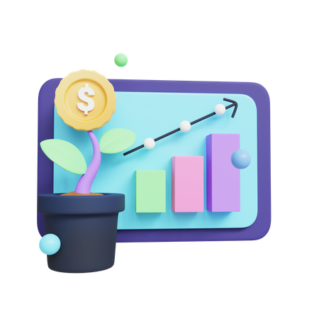 Interest Rate Up  3D Icon