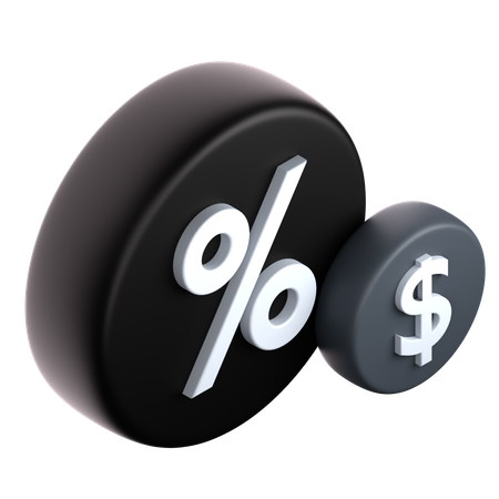 Interest Rates  3D Icon