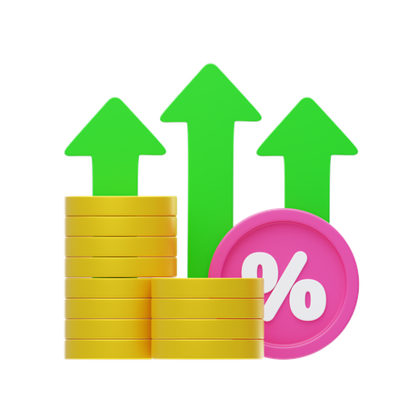 Interest Rates  3D Icon