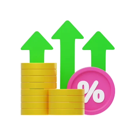 Interest Rates  3D Icon