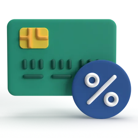 Intérêts de carte de crédit  3D Icon