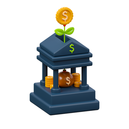 Intérêts bancaires  3D Icon