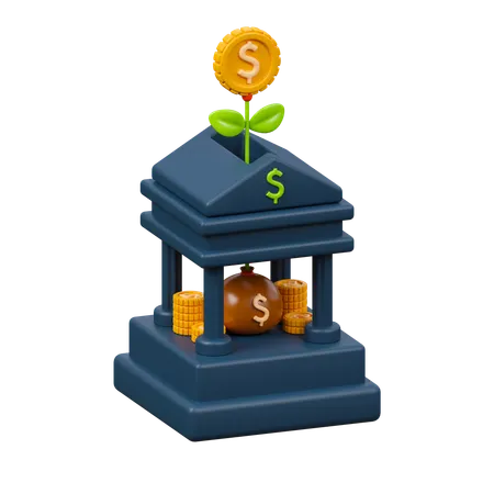 Intérêts bancaires  3D Icon