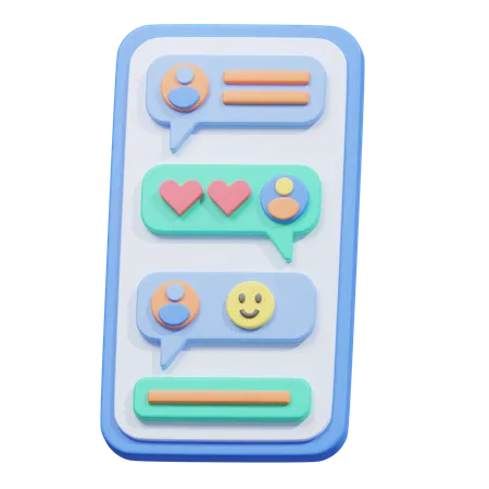 Interface de bate-papo  3D Icon