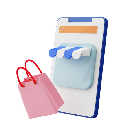 Interface de sacola de compras  3D Icon
