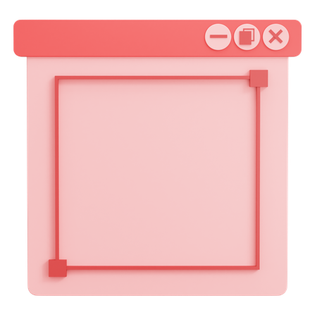Interface de caixa de texto do computador  3D Icon