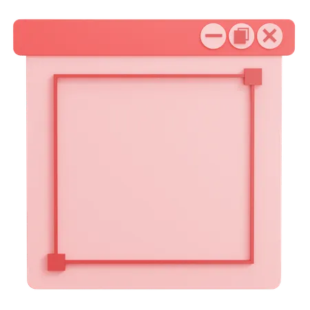 Interface de caixa de texto do computador  3D Icon