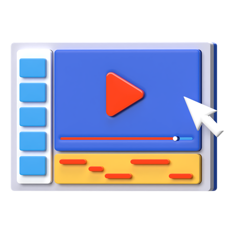 Interface de edição de vídeo  3D Icon