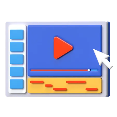 Interface de edição de vídeo  3D Icon