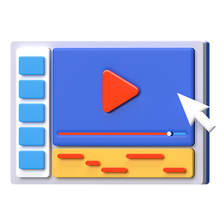 Interface de edição de vídeo  3D Icon