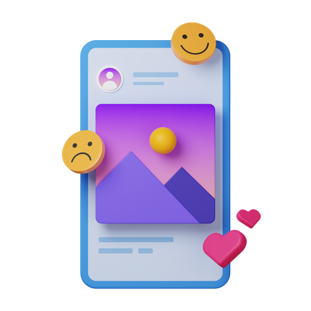 Interface de postagem em mídia social  3D Icon