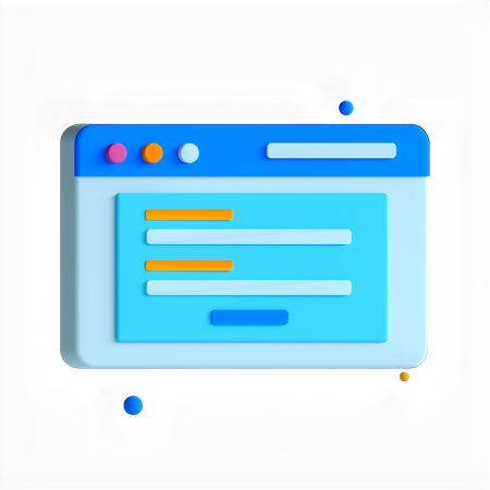 Interface de usuário baseada em formulário  3D Icon