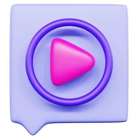 Interface de bate-papo por vídeo  3D Icon