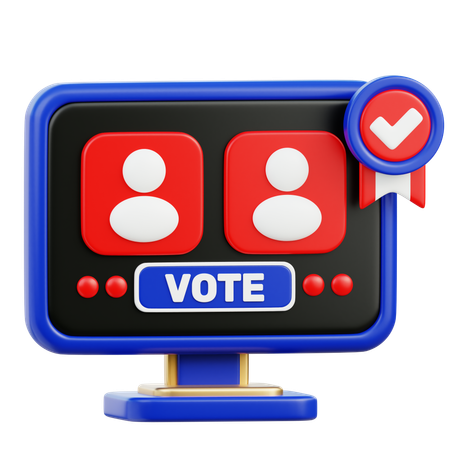 Interface de vote  3D Icon