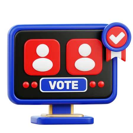 Interface de vote  3D Icon