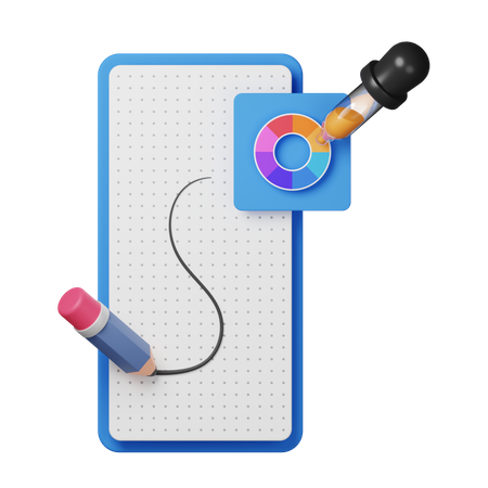 Interface do aplicativo de esboço  3D Icon