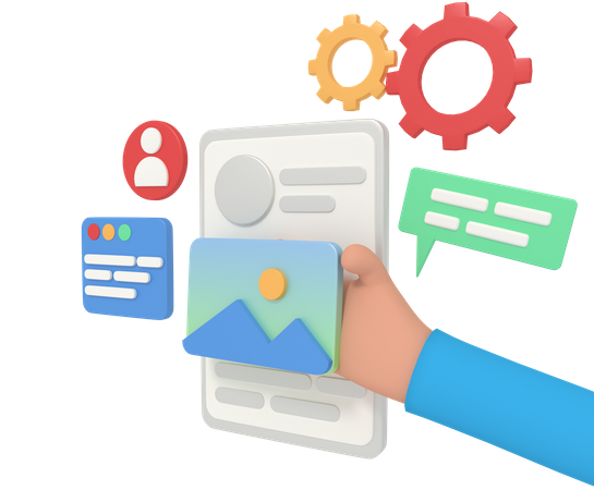 Interface utilisateur de l'application  3D Icon
