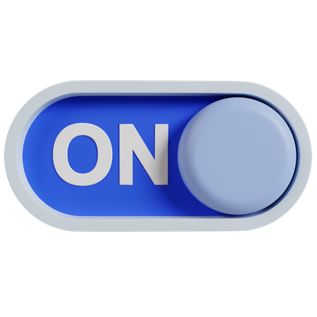 Interfaz de interruptor de encendido azul  3D Icon