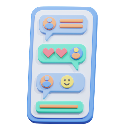 Interfaz de chat  3D Icon