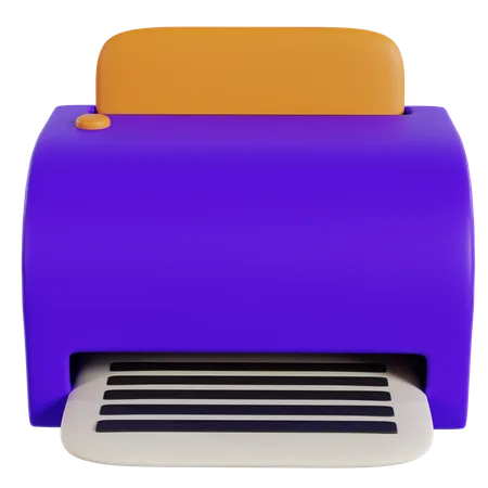 Interfaz de impresora moderna y colorida  3D Icon