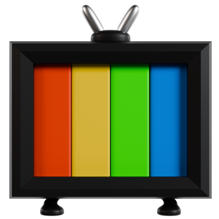 Interfaz de TV colorida  3D Icon