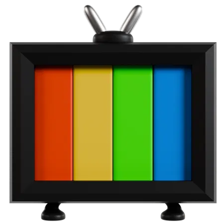 Interfaz de TV colorida  3D Icon