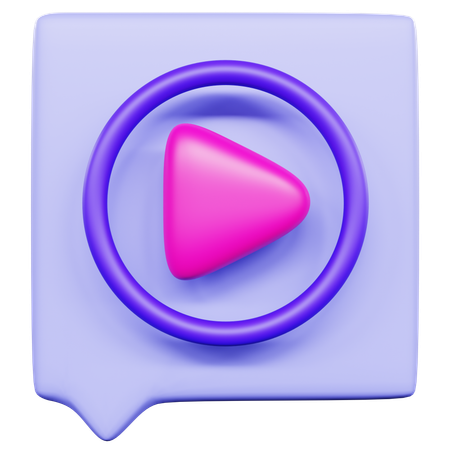 Interfaz de chat de vídeo  3D Icon