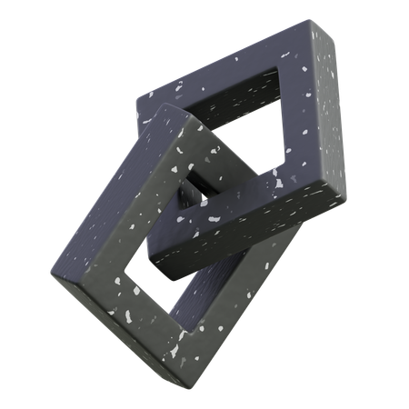Interlocked Chain Link Sculpture  3D Icon