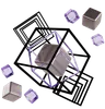Interlocking Cubes Abstract Geometric