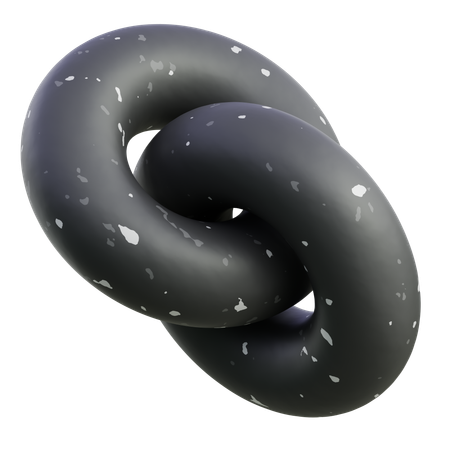 Interlocking Torus Chain Link  3D Icon