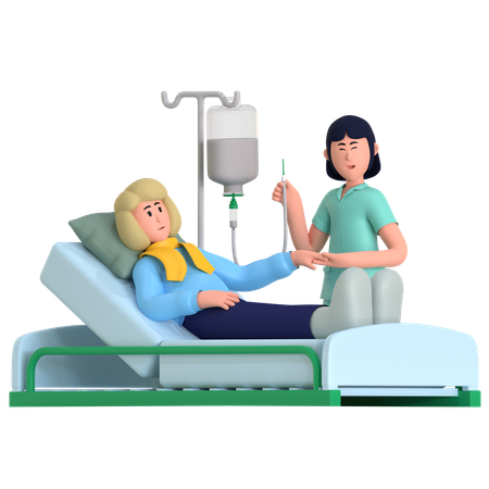 Hospitalização  3D Illustration