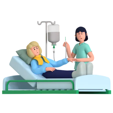 Hospitalização  3D Illustration