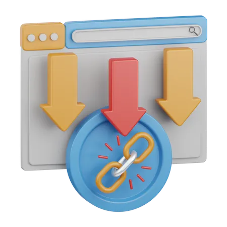 Internal link  3D Icon