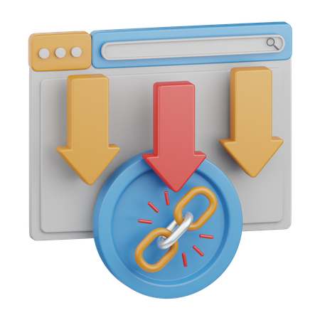 Internal link  3D Icon