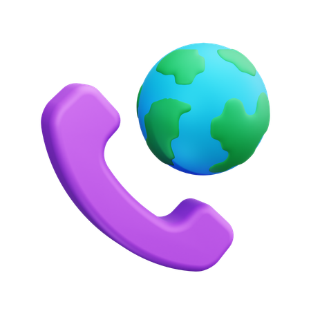 International Call  3D Icon