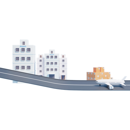 International cargo delivery service  3D Icon