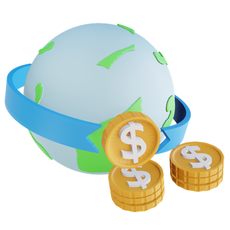 International Currency  3D Illustration