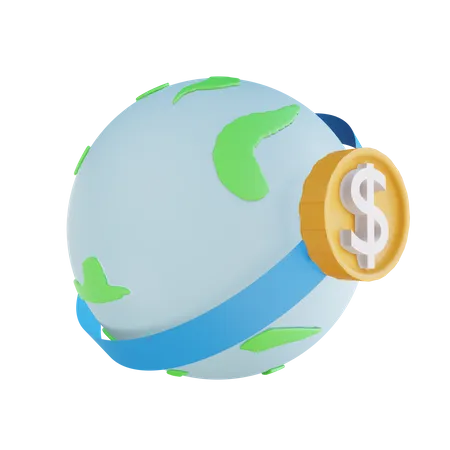 International Currency  3D Illustration