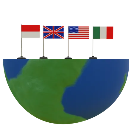 International Flags  3D Icon