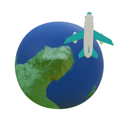International Flight  3D Icon